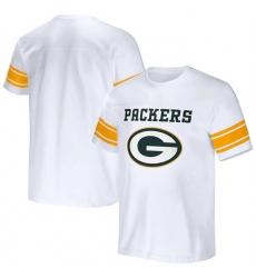 Men Green Bay Packers White X Darius Rucker Collection Football Striped T Shirt