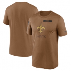 Men New Orleans Saints 2023 Brown Salute To Service Legend Performance T Shirt