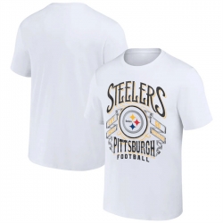 Men Pittsburgh Steelers White X Darius Rucker Collection Vintage Football T Shirt