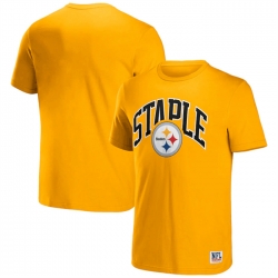 Men Pittsburgh Steelers X Staple Gold Logo Lockup T Shirt