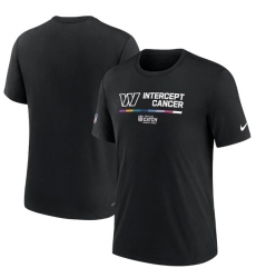 Men Washington Commanders 2022 Black Crucial Catch Performance T Shirt