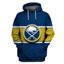 Men Buffalo Sabres Blue All Stitched Hooded Sweatshirt