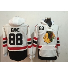 Men Chicago Blackhawks Patrick Kane 88 White Stitched NHL Hoodie　ＩＩ