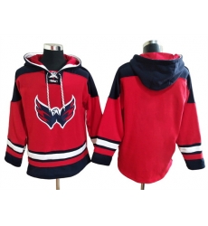 Men's Washington Capitals Blank Red Ageless Must-Have Lace-Up Pullover Hoodie