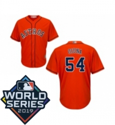 Mens Houston Astros 54 Roberto Osuna Replica Orange Alternate Cool Base Baseball jersey