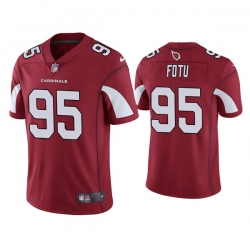 Men Arizona Cardinals 95 Leki Fotu Red Vapor Untouchable Limited Stitched Jersey