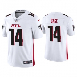 Men Atlanta Falcons 14 Russell Gage White Vapor Untouchable Limited Stitched Jersey