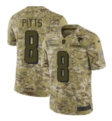 Nike Atlanta Falcons 8 Kyle Pitts Camo Men Stitched NFL Limited 2018 Salute To Service Jersey