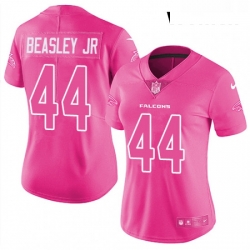 Womens Nike Atlanta Falcons 44 Vic Beasley Limited Pink Rush Fashion NFL Jersey