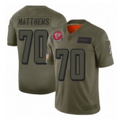 Youth Atlanta Falcons 70 Jake Matthews Limited Camo 2019 Salute to Service Football Jersey