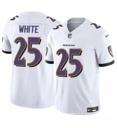 Men Baltimore Ravens 25 Tre 27Davious White White 2023 F U S E Vapor Limited Football Jersey