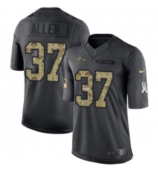 Men Nike Javorius Allen Baltimore Ravens Limited Black 2016 Salute to Service Jersey