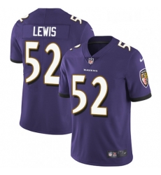 Mens Nike Baltimore Ravens 52 Ray Lewis Purple Team Color Vapor Untouchable Limited Player NFL Jersey