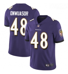 Ravens 48 Patrick Onwuasor Purple Team Color Men Stitched Football Vapor Untouchable Limited Jersey