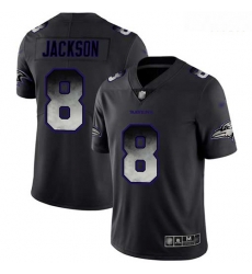 Ravens 8 Lamar Jackson Black Men Stitched Football Vapor Untouchable Limited Smoke Fashion Jersey