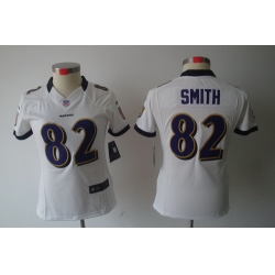 Nike Women Baltimore Ravens #82 Smith White Color[NIKE LIMITED Jersey]