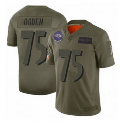 Womens Baltimore Ravens 75 Jonathan Ogden Limited Camo 2019 Salute to Service Football Jersey