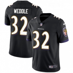 Youth Nike Baltimore Ravens 32 Eric Weddle Black Alternate Vapor Untouchable Limited Player NFL Jersey