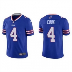 Men Buffalo Bills 4 James Cook Blue Vapor Untouchable Limited Stitched Jersey