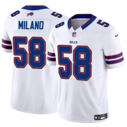 Men Buffalo Bills 58 Matt Milano White 2024 F U S E Vapor Untouchable Limited Stitched Football Jersey