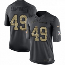 Mens Nike Buffalo Bills 49 Tremaine Edmunds Limited Black 2016 Salute to Service NFL Jersey