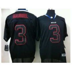 Nike Buffalo Bills 3 EJ Manuel Light Out Black Elite NFL Jersey