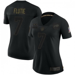 Women Buffalo Bills Doug Flutie Black Limited 2020 Salute To Service Jersey