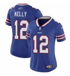 Womens Nike Buffalo Bills 12 Jim Kelly Royal Blue Team Color Vapor Untouchable Limited Player NFL Jersey