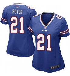 Womens Nike Buffalo Bills 21 Jordan Poyer Game Royal Blue Team Color NFL Jersey