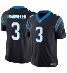 Men Carolina Panthers 3 Princely Umanmielen Black 2025 F U S E  Vapor Limited Stitched Football Jersey Men Carolina Panthers 3 Princely Umanmielen Black 2025 F U S E  Vapor Limited Stitched Football Jersey