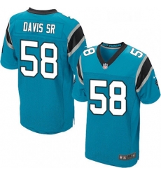 Mens Nike Carolina Panthers 58 Thomas Davis Elite Blue Alternate NFL Jersey