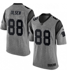 Mens Nike Carolina Panthers 88 Greg Olsen Limited Gray Gridiron NFL Jersey