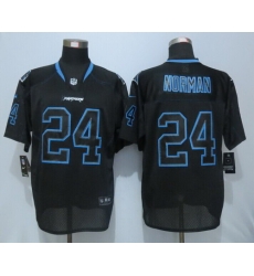 New Nike Carolina Panthers #24 Josh Norman Lights Out Black Elite Jerseys