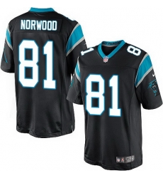 Nike Panthers #81 Kevin Norwood Black Team Color Mens Stitched NFL Elite Jersey