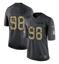 Nike Panthers #98 Star Lotulelei Black Mens Stitched NFL Limited 2016 Salute to Service Jersey