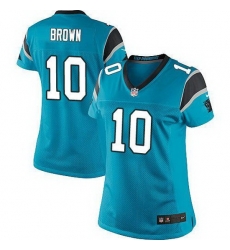 Nike Panthers #10 Corey Brown Blue Alternate Womens Stitched NFL Elite Jersey