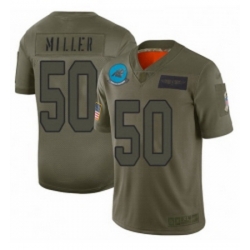 Womens Carolina Panthers 50 Christian Miller Limited Camo 2019 Salute to Service Football Jersey