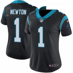 Womens Nike Carolina Panthers 1 Cam Newton Black Team Color Vapor Untouchable Limited Player NFL Jersey