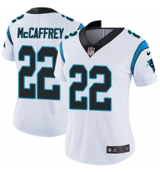 Womens Nike Carolina Panthers 22 Christian McCaffrey White Vapor Untouchable Limited Player NFL Jersey