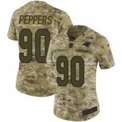 Womens Nike Carolina Panthers 90 Julius Peppers Limited Camo 2018 Salute to Service NFL Jersey