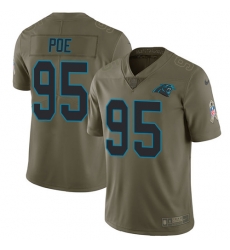 Nike Panthers #95 Dontari Poe Olive Youth Stitched NFL Limited 2017 Salute to Service Jersey