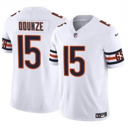 Men Chicago Bears 15 Rome Odunze White 2024 Draft F U S E  Vapor Stitched Football Jersey