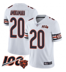 Men Chicago Bears 20 Prince Amukamara White Vapor Untouchable Limited Player 100th Season Football Jersey