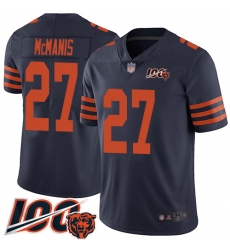 Men Chicago Bears 27 Sherrick McManis Limited Navy Blue Rush Vapor Untouchable 100th Season Football Jersey