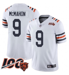 Men Chicago Bears 9 Jim McMahon White 100th Season Limited Football Jersey