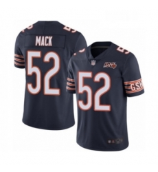 Mens Chicago Bears 52 Khalil Mack Navy Blue Team Color 100th Season Limited Football Jersey