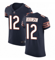 Mens Nike Chicago Bears 12 Allen Robinson Navy Blue Team Color Vapor Untouchable Elite Player NFL Jersey