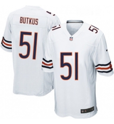 Mens Nike Chicago Bears 51 Dick Butkus Game White NFL Jersey