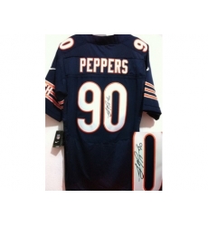 Nike Chicago Bears 90 Julius Peppers Blue Signed Elite NFL Jersey