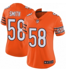 Womens Nike Chicago Bears 58 Roquan Smith Limited Orange Rush Vapor Untouchable NFL Jersey